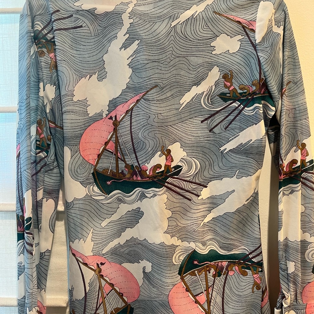 Amazing mesh see thru button up with insane print - Picture 4 of 5
